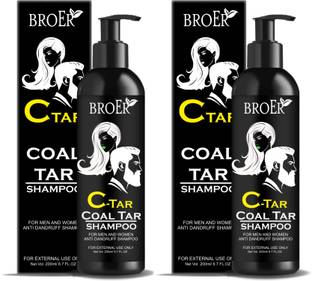 BROER C-TAR Anti dandruff Coal Tar Shampoo With salicylic acid 2% w/w For Mem & Women