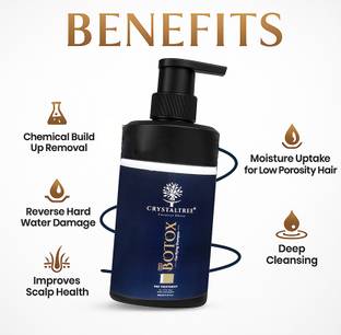 CRYSTALTREE Hair Botox Clarifying Shampoo Deep Cleansing & Smooth, Healthy Hair,