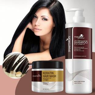 smartdrops Hair Mask and Shampoo for Quick Repair | For Men & Women | Hair Care Combo |