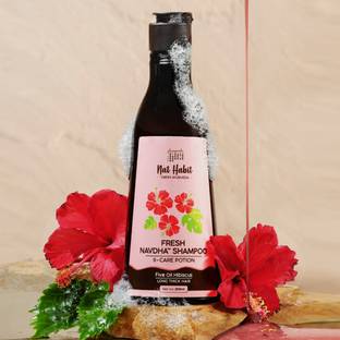 Nat Habit Natural Hibiscus Shampoo For Women & Men,Damage Repair, Sulphate & Paraben Free