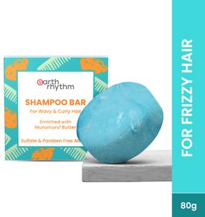 Earth Rhythm Murumuru Butter Shampoo Bar, Frizzy & Curly Hair, Men & Women, Cardboard - 80ml