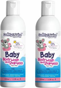 Comfy Cheeks Tear Free Baby Wash&Shampoo Aloe Vera For Soft Clean Skin&Hair 2pcs