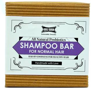 GOLI SODA All Natural Probiotics Shampoo Bar for Normal Hair -(Pack Of 1)