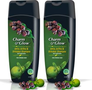 Charm & Glow Amla Aritha & Shikakai Shampoo (350ML) - Pack of 2