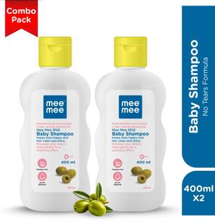 MeeMee Baby Shampoo Olive Extracts, Dermatologist Tested, Hypoallergenic, Tear Free