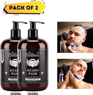 Phillauri Beard Wash for men| Refreshing Fragrance | Purifies and cleanses beard (Pack 2)