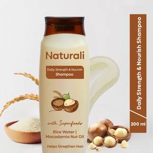 Naturali Rice Water Shampoo for Frizzy and Dry Hair | Sulphate & Paraben Free | For Women