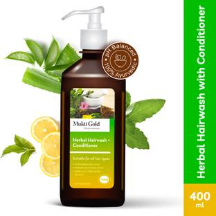 AXIOM Mukti Gold Herbal Hairwash + Conditioner|For Smooth & Shiny Hair(Pack of 2)