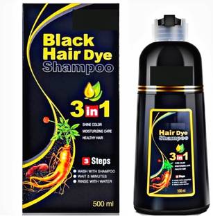 Three Elements Store black hair dye 3 in 1 instant hair colour shampoo
