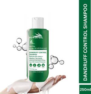 POWERFEEL Anti-Dandruff Shampoo - Upto 100% Dandruff Reduction with Salicylic Acid, Biotin
