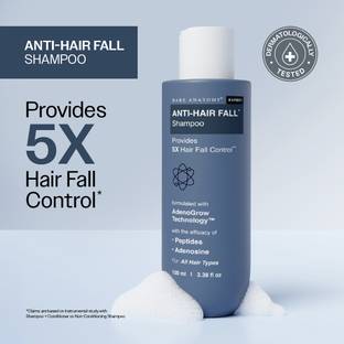BARE ANATOMY Anti Hair Fall Shampoo | 5x Hair Fall Control & Growth with Biotin, Adenosine