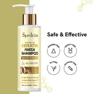 Spelcin Keratin Protein Shampoo for Longer, Stronger Hair