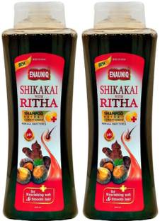 ENAUNIQ Shikakai With Ritha Shampoo EXTRA Conditioner For Soft & Smooth Hair (Pack Of 2)