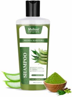 Multani Natural Neem & Aloe Vera Shampoo | Anti-Dandruff | SLS & Paraben Free -