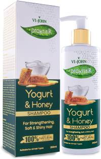VI-JOHN PRAKRITIK Yogurt & Honey Shampoo Cleanses Scalp, Made With 100% Natural Bio Actives