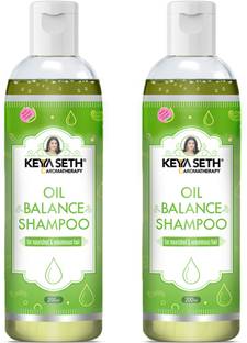 KEYA SETH AROMATHERAPY Oil Balance Shampoo, For Oily Scalp & Anti-Dandruff, Makes Hair Bouncy & Volume Boost for Thin Hair with Pro -Vitamin B5 & Essential of Lemon & Lavender.