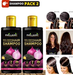 Phillauri Onion Hair Shampoo for Hair Fall Control and Anti Dandruff (Pack 2)