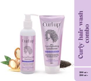 CURL UP Hair Wash Combo with Curly Hair Shampoo & Conditioner-(2 items )