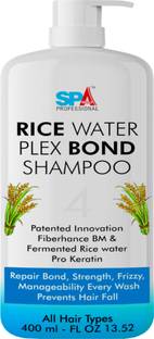 SPA Professionals Rice Water Bond Shampoo For Damage & Frizz Free , Anti Hair Fall, Sulphate Free