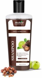 Multani Natural Amla & Reetha Hair Shampoo | Anti-Hair Fall | SLS & Paraben Free -