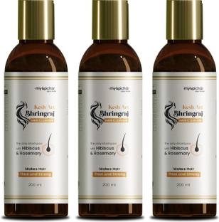myupchar ayurveda Kesh Art Bhringraj Hair Cleanser | Makes Hair Thick and Strong || Pack of 3