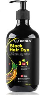 AEBLX Herbal Black hair Dye Shampoo, 3 In 1 Hair Dye Shampoo