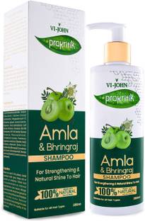 VI-JOHN PRAKRITIK Amla & Bhringraj Shampoo For Strengthening, Made With 100% Natural Bio Actives