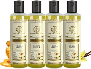 KHADI NATURAL Honey & Vanilla Hair Shampoo/Cleanser (Pack of 4)