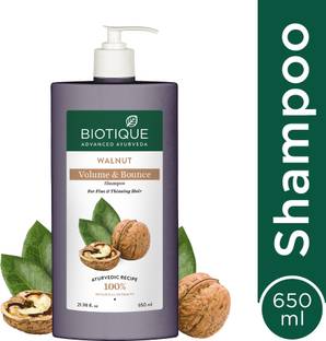 BIOTIQUE Walnut Volume & Bounce Shampoo & Conditioner | Controls Hair Thinning