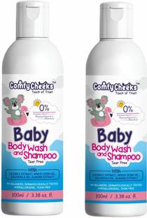 Comfy Cheeks Tear Free Baby Wash&Shampoo Aloe Vera For Clean Soft Skin&Hair 2pcs