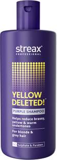Streax Professional Yellow Deleted! Purple Shampoo, Sulphate & Paraben Free,