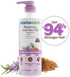 Mamaearth Anti-Hair Fall Shampoo with Rosemary & Methi Dana | Reduce Hair Loss & Breakage