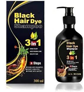 ACTIWOW Herbal 3 in 1 Hair Dye Instant Black Hair Shampoo for Women & Men 100% Coverage