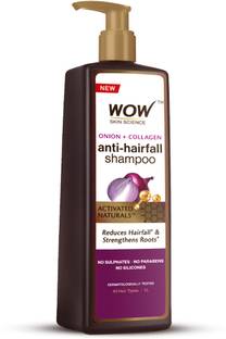 WOW SKIN SCIENCE Onion & Collagen Anti-Hairfall Shampoo | New & Improved Formulation