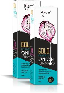 KISRA Gold Organic Onion Shampoo, HairGrowth & Hair-Fall Control For All Hair Types