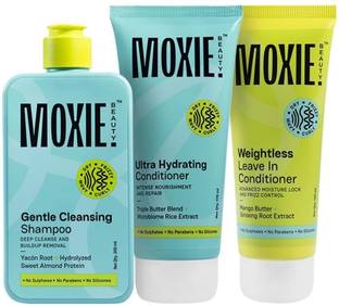 MOXIE BEAUTY Just-The-Essentials Wavy Trio | Shampoo + Conditioner + Leave-in Conditioner