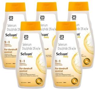 Selsun Daily Anti Dandruff Shampoo Conditions hair (120ml) x pack of 5
