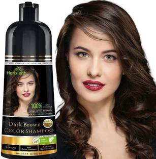 Herbishh Color Shampoo for Grey Hair Dark Brown 500 ml