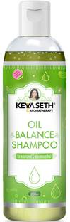 KEYA SETH AROMATHERAPY Oil Balance Shampoo, For Oily Scalp & Anti-Dandruff, Makes Hair Bouncy & Volume Boost for Thin Hair with Pro -Vitamin B5 & Essential of Lemon & Lavender.