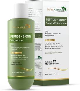 7days natural Peptide Shampoo with Tea tree oil & Salicylic Acid for Anti Dandruff | Hair Fall