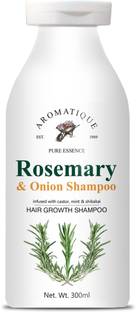 Aromatique Rosemary Oil & Onion Shampoo For Hair Growth & Strength. Daily Use, Sulfate-Free