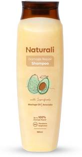 Naturali Damage Repair Shampoo with Moringa Oil & Avocado | Paraben and Sulphate Free