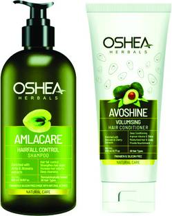 OSHEA Amlacare & Avoshine Hair Conditioner Combo pack Hairfall Control Shampoo 500 ml