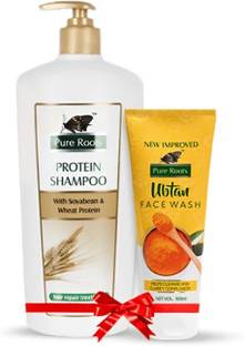 Pure Roots Protein Shampoo 700ml | Combo Offer | Get 100ml Ubtan Face Wash