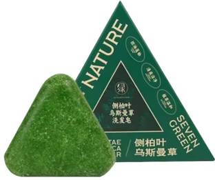 OPHYRA Seven Green Shampoo Bar – 100% Natural, Paraben Free – Triangle Nature Edition