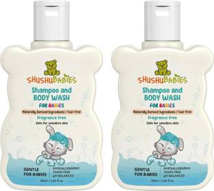 ShuShu Babies Fragrance Free Shampoo and Body Wash For Babies | Moisturizing Baby Shampoo