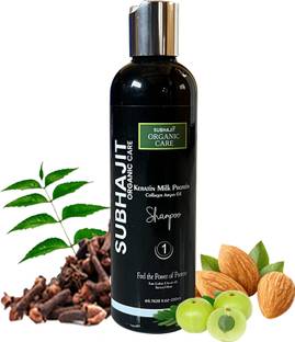 SUBHAJIT ORGANIC CARE Keratin Milk Protein Shampoo With Collagen & Argan Oil