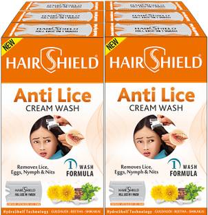 HAIRSHIELD Anti Lice Cream Wash | Each Pack With New Big Lice Specialist Comb | Pack of 6