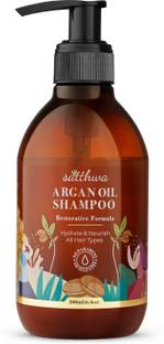 Satthwa Argan Oil Shampoo for Dandruff & Dry Free Scalp, Frizz Free, Shiny & Damage Hair