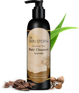 The Skin Story Ayurvedic Shampoo with Shikakai & Aloe for Hair Growth, Controls Fall